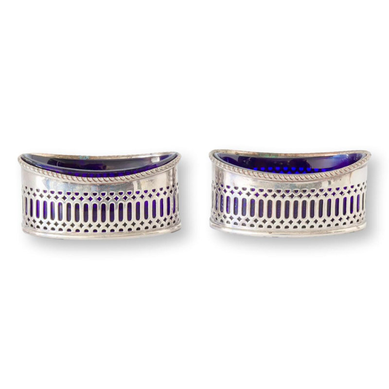 Vintage English Sheffield Master Salt Cellars