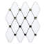 Bianco 11 in. x 11.5 in. Grid Polished Stone Tile