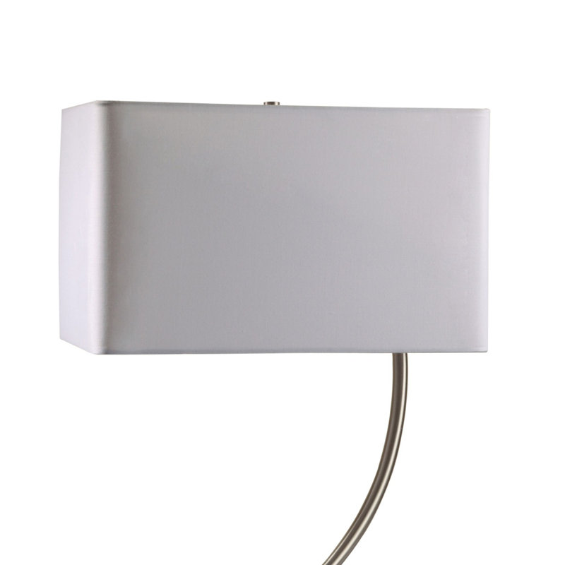 Silver Curved Metal Table Lamp