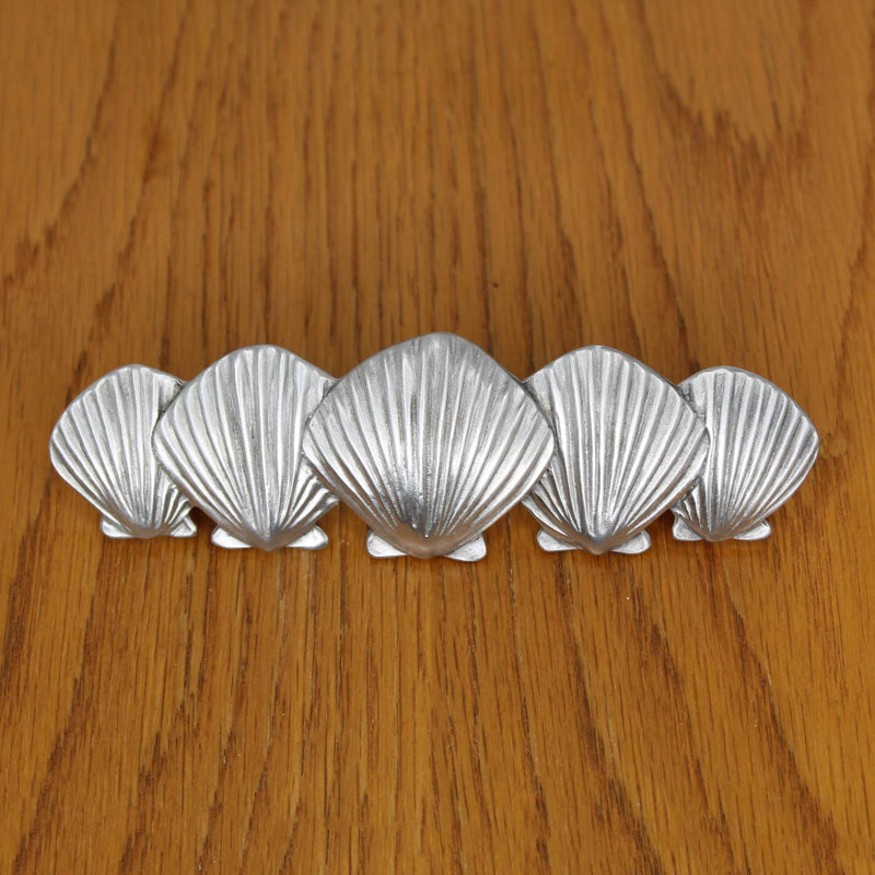 Sea Shell 3" Center to Center Pull, Brushed Nickel