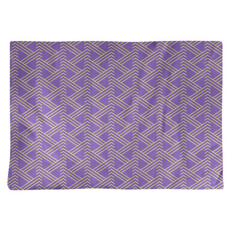 Napperon en coton 18 po classique Zig Zag, Mauve/jaune, Polyester