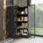 63'' H 4-Layer Corner Bookcase With Glass And Lights