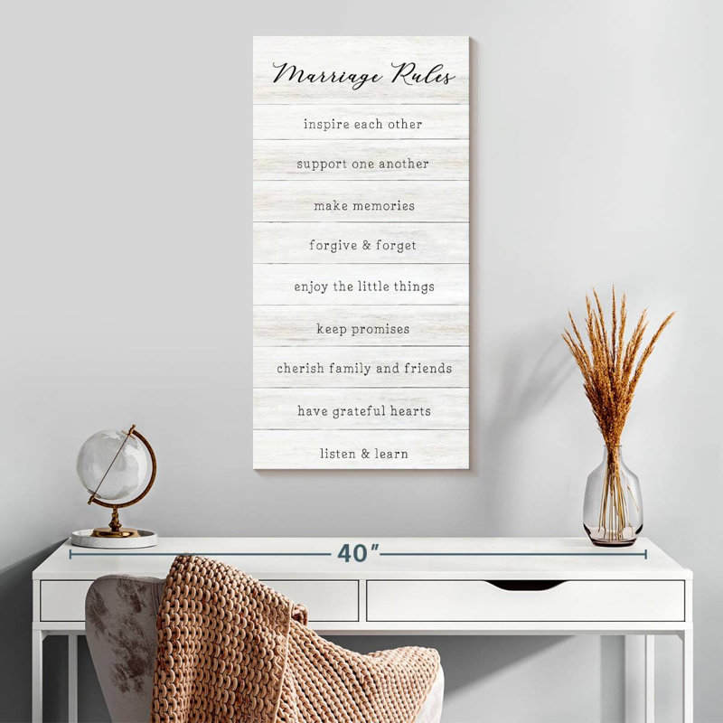 Marriage Rules, 30" H x 15" W