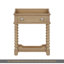 Table de chevet de style rétro avec tiroir et tablette ouverte pour la chambre à coucher, table de chevet avec pieds tournés et poignée en métal,-35173728