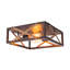 Plafonnier encastré carré en bois 2 lumières