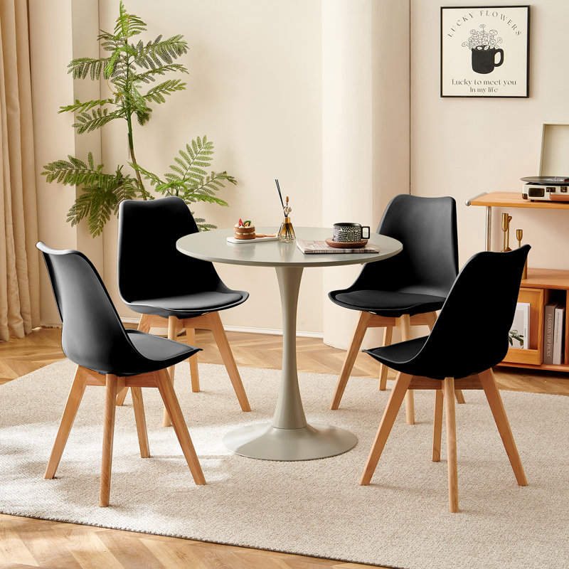 Nero Upholstered Side Chair, Black