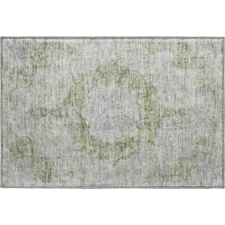 Premium Machine Washable Larock AMF1238 Global Rug