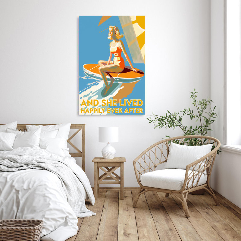And And Lived Happily Ever After Surfing on Canvas, impression, H 36 po x l 24 po x P 1,25 po