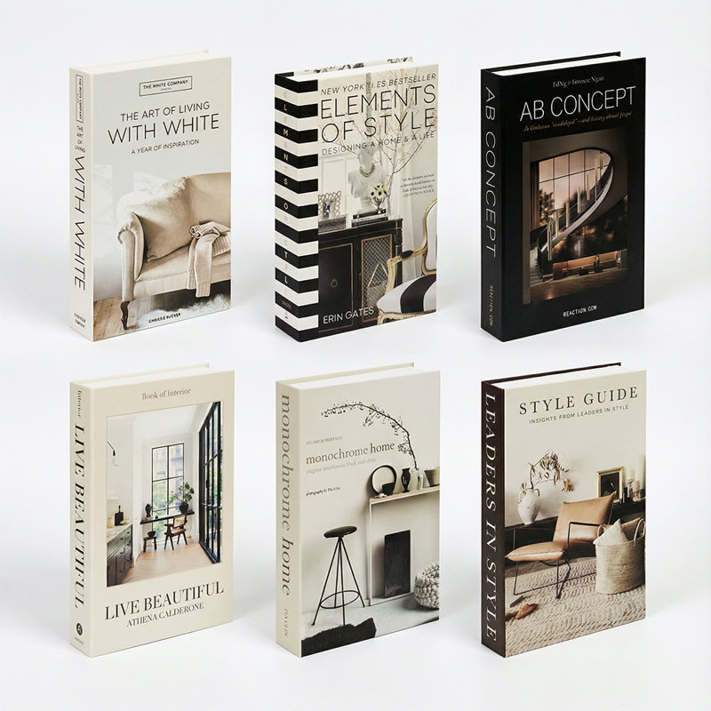 Ensemble de 6 livres décoratifs modernes pliables (ensemble de 6)