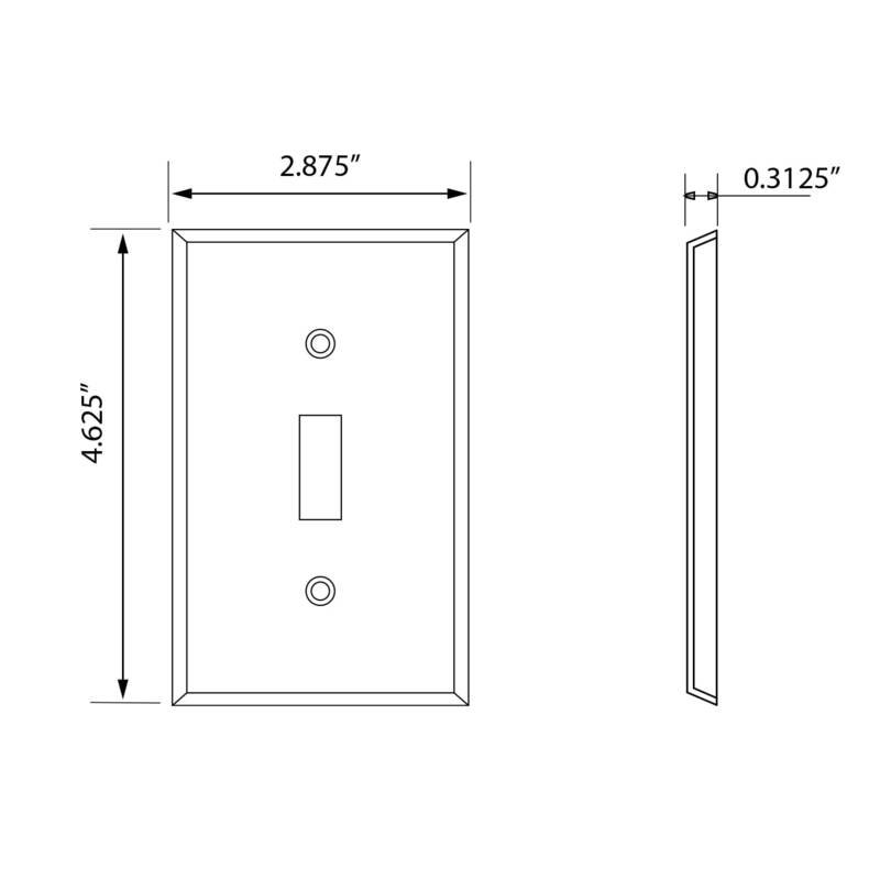 New York 1-Gang Toggle Light Switch Wall Plate, Antique Brass