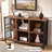 Rustic 6 Cube Storage Organizer with Shelf, Industrial Horizontal Bookshelf ,  Low Cubby Bookcase with  Shelves, Short Wide Book Case for Living Room ,Office,Apartment,