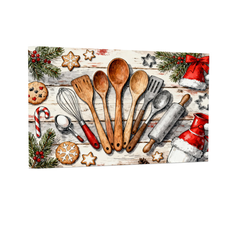 Christmas Christmas Kitchen Tools And Cookies Pattern