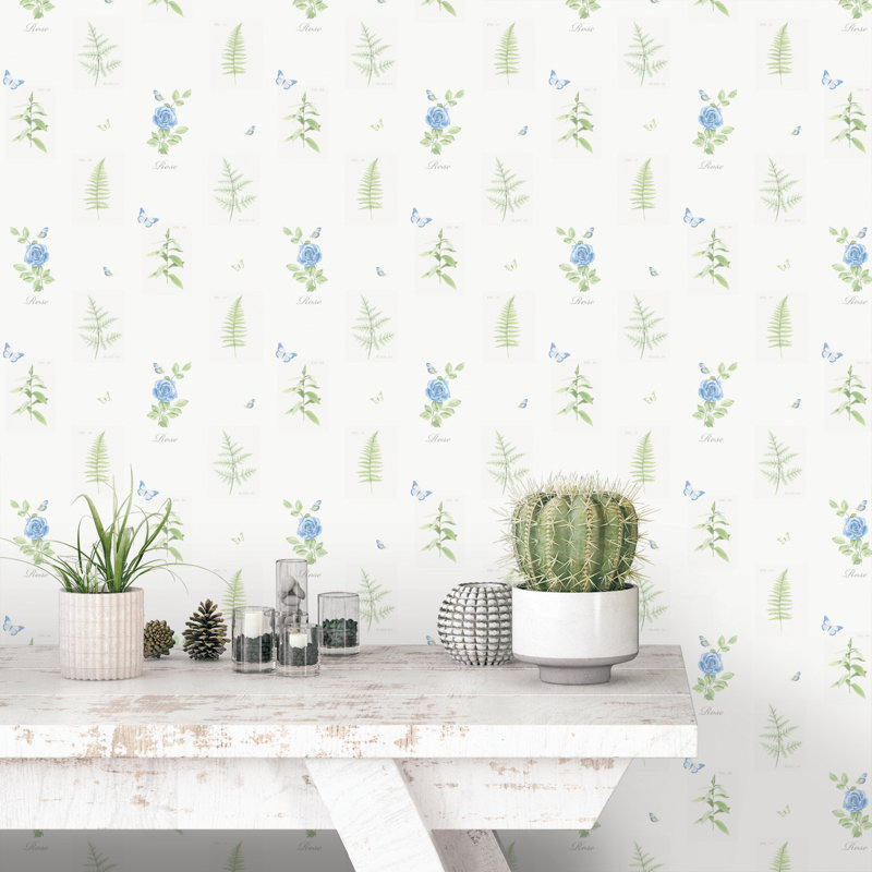 Abrielle 10m x 53cm Matte Wallpaper Roll, Blue