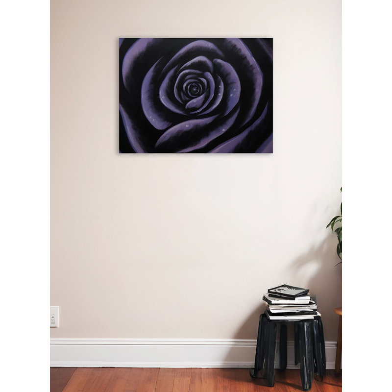 «Purple Rose» par Ed Capeau - impression, H 24 po x l 32 po, Toile tendue, Sans mat