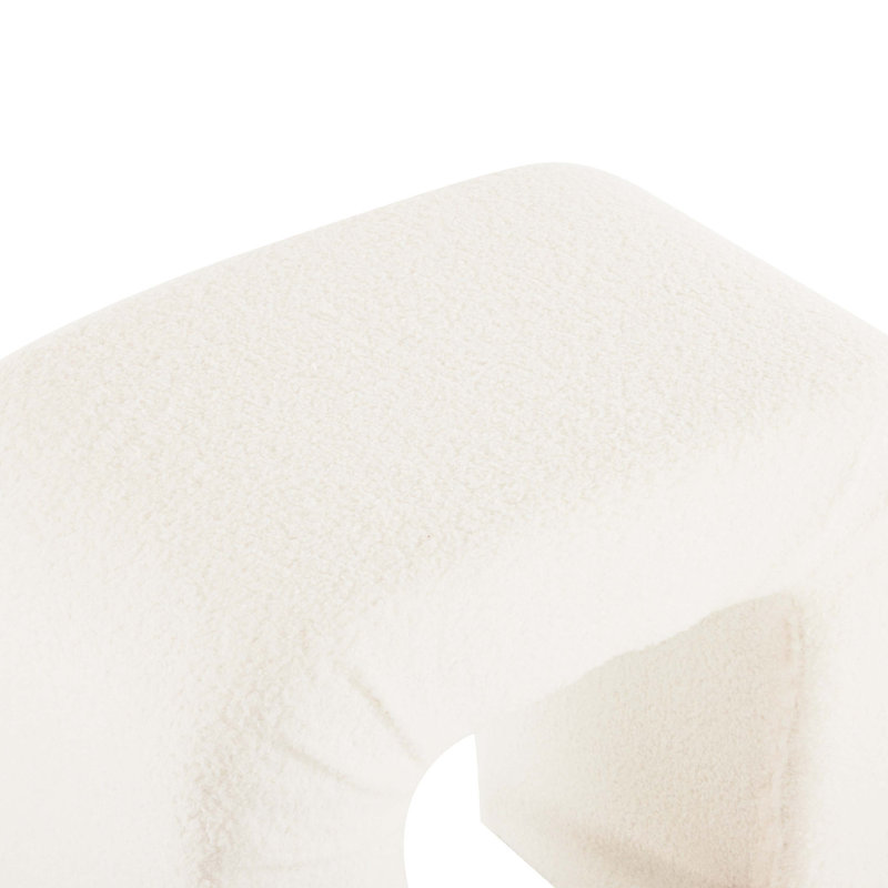 Ensemble de 2 tabourets 24 ", chaises de salle à manger pour îlot de cuisine, crème, Blanc