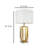 Limy 2Pc Table Lamp Set, White Shade, Gold And Chrome Base, 29 Inch
