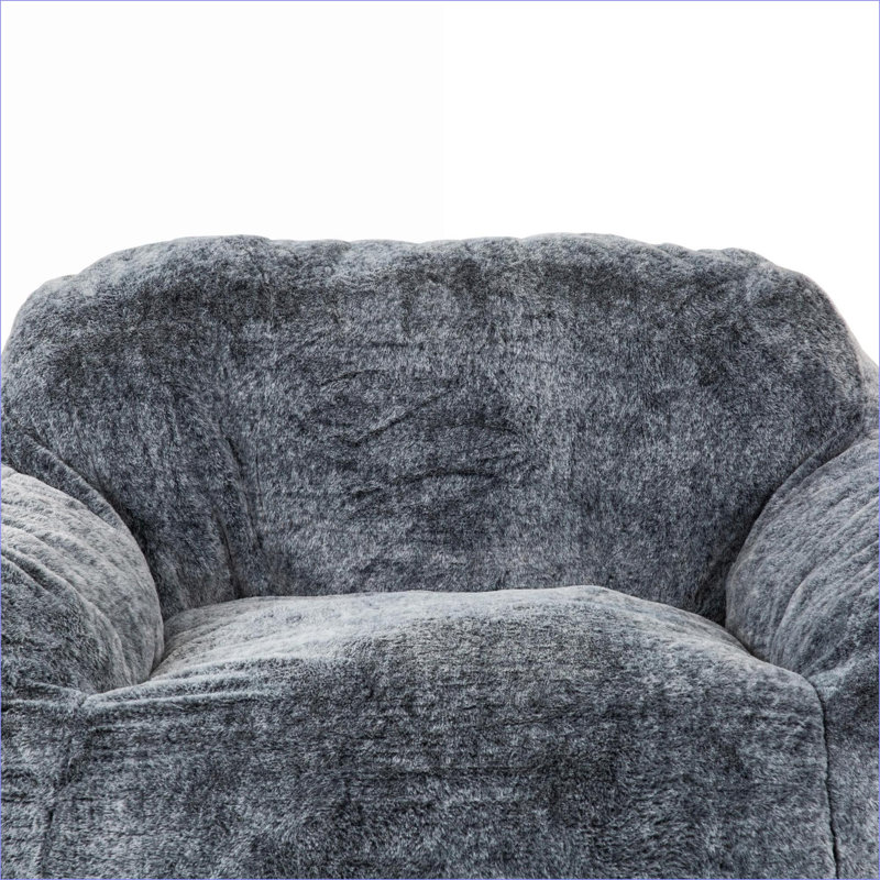 Fauteuil à billes en mousse à mémoire de forme avec accoudoirs, fauteuil de salon moderne | Polyester | Courbé