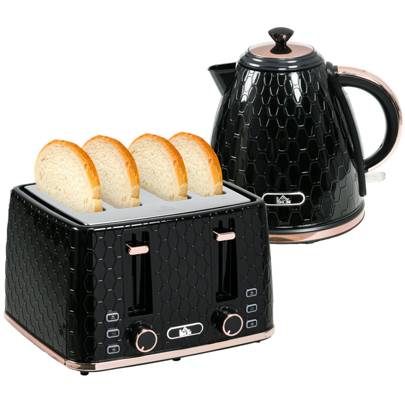 Kettle and Toaster Set, Black