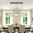 3-Light Modern Classic Fabric Linear Pendant Light-723575779