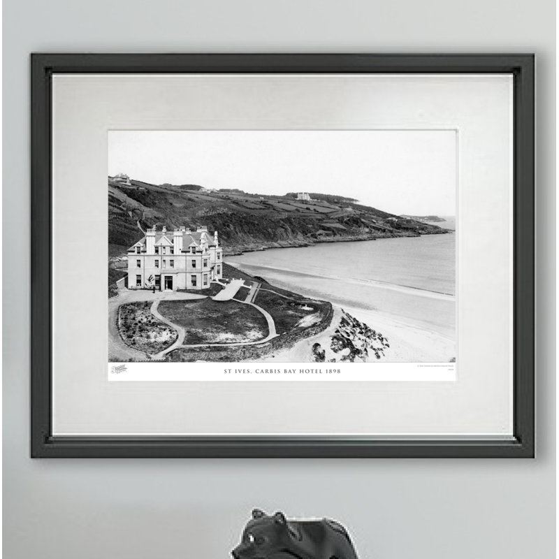 St Ives, Carbis Bay Hotel 1898 by Francis Frith - Single Picture Frame Print, 60cm H x 80cm W x 2.3cm D
