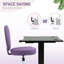 Chaise de bureau à dossier ajustable, tissu mauve, design moderne pour la maison