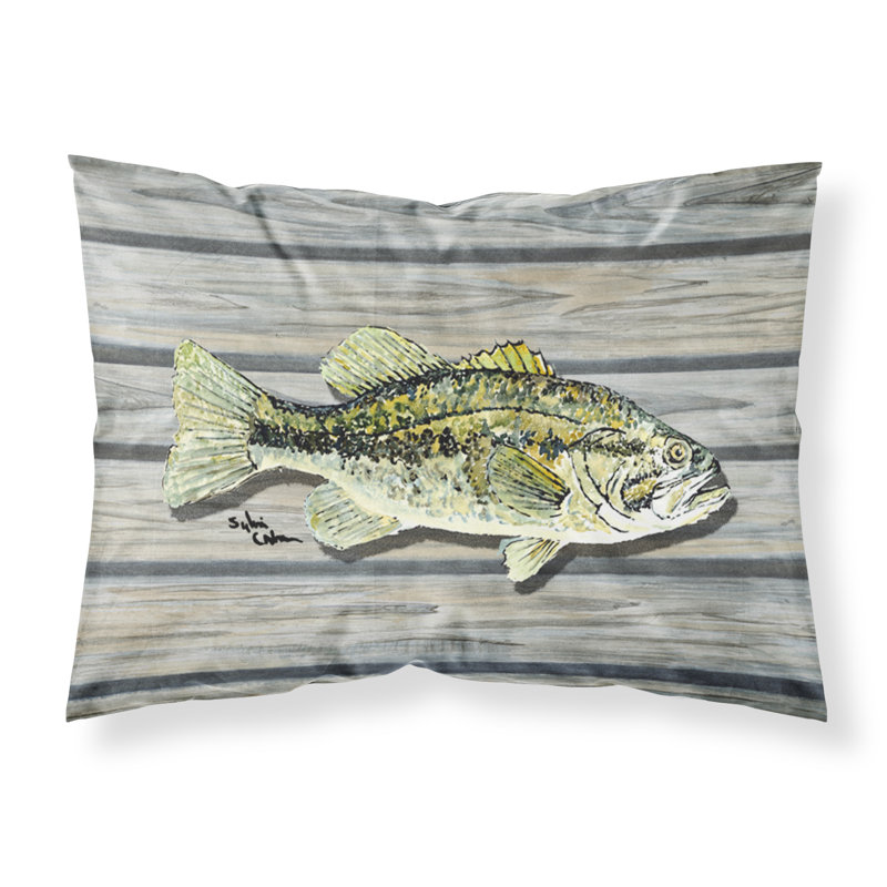  Taie d'oreiller rayée Fish Bass