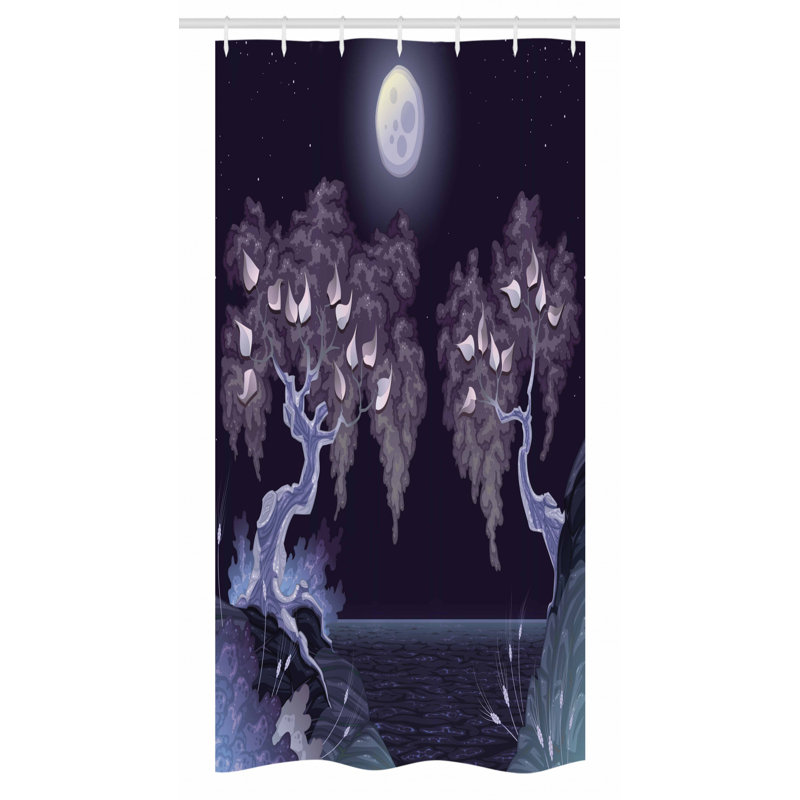 Abstract Shower Curtain with Hooks Included, 36" W x 72" L