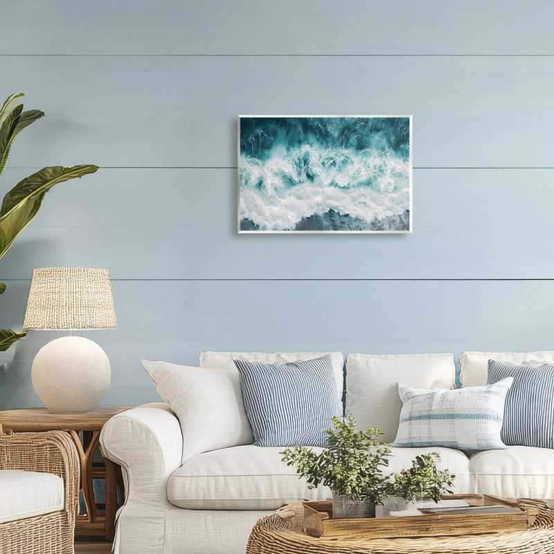 Plaque murale Coastal Hazy Waters, design par Lazar Studio, H 13 po x l 19 po
