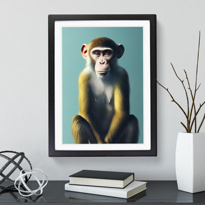A Monkey Portrait No.3 - Single Picture Frame Painting