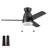 Fawn 44" Black Indoor Ceiling Fan with Pull Chain