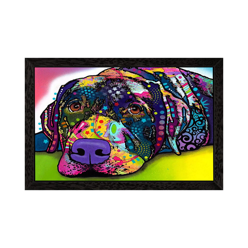 Savvy Labrador by Dean Russo - Print on Canvas, Black Framed, 152.5 cm H x 101.5 cm W