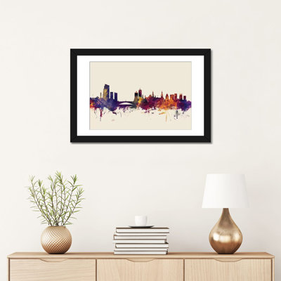 " Leeds, England, United Kingdom On Beige " by Michael Tompsett