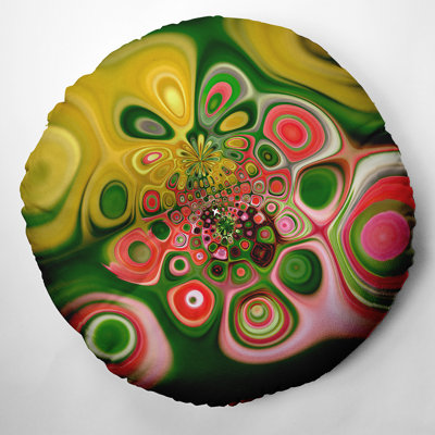 Coussin de sol capitonné à motif de palette de style bohémien et éclectique