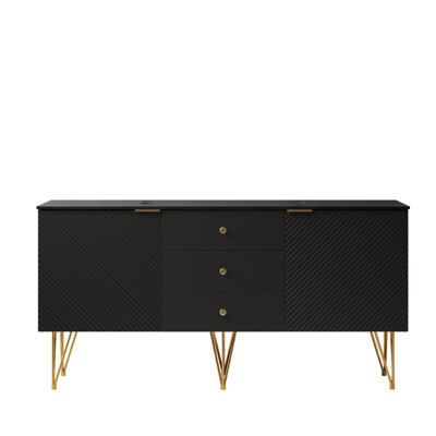 Armoire autoportante en contreplaqué noir GEMA