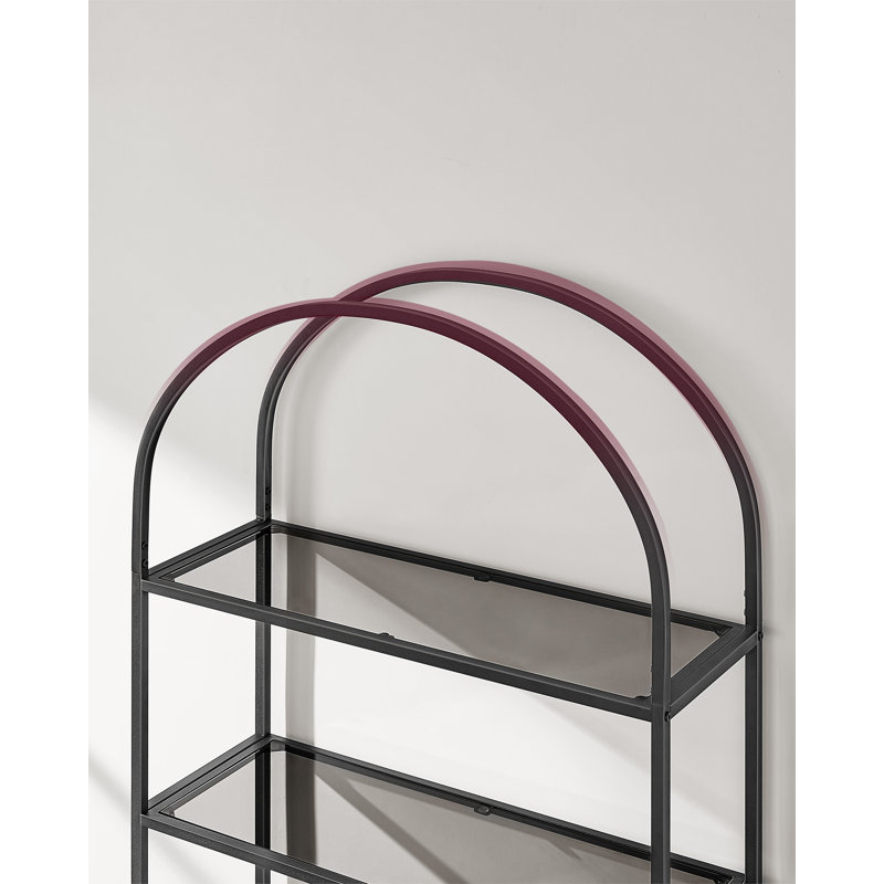 Alvon 183.5cm H x 83cm W Steel Etagere Bookcase