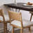 Modern Rustic Swivel Solid Wood Barstool With Twine Woven Backrest And Stirrups-1275229976