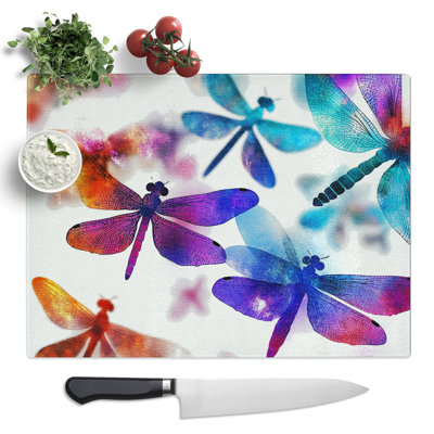 Dragonfly Design Vol.2  Glass Chopping Board