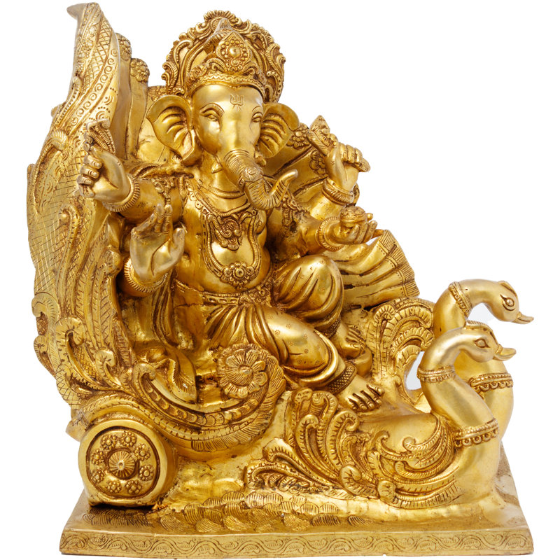 Statue de char Ganapati sur un cygne