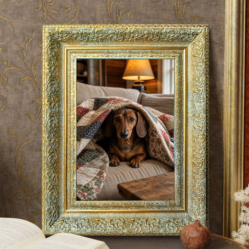 Cadre pour animal de compagnie 11 pièces x 11 po 11 pièces, Antique Gold, 1, 11" W x 14" H