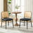 18" H Upholstered Side Chair With Cane Rattan Back-753274497-753274496
