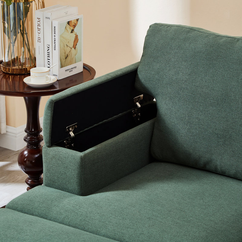 Canapé d'intérieur, canapé en L avec organiseur d'accoudoirs, canapés à 3 places avec repose-pieds mobile, canapé modulaire confortable avec coussin épais pour les espaces de vie