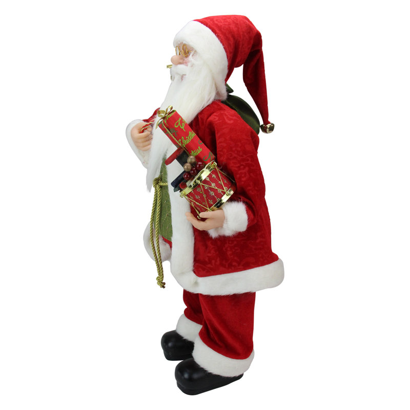 Figurine de Noël 24 "rouge et blanche avec cadeaux et tambour