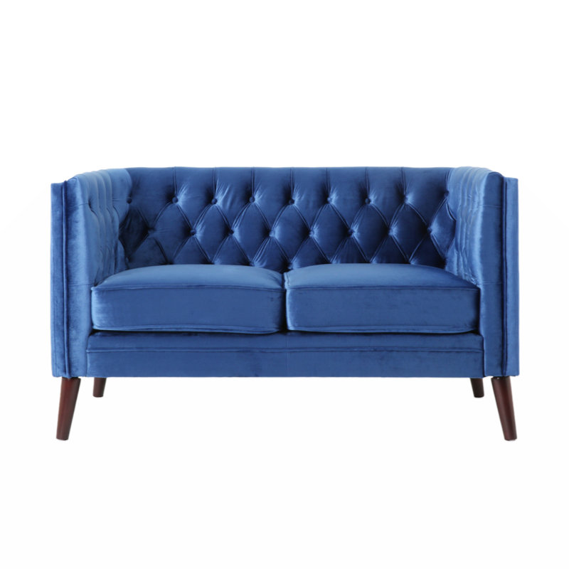 Causeuse Kokesh, Velours bleu