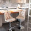 Tabourets de bar pivotants en velours avec hauteur de siège réglable, base chromée moderne, dossiers capitonnés confortables pour la maison et la cuisine (ensemble de 2)-79076005-79076007