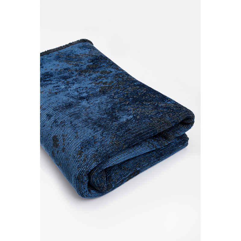 Tapis bleu / noir Rapture, Rectangle 7 pi 10 po x 11 pi 2 po