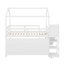 Lit mezzanine simple avec glissoire, tablettes et lumière-528118328