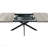 Extendable Rectangular Dining Table, Retro  Rectangular Dining Table,Black Fine Sand Cross Iron Foot Base Dining Table, With Storage Box.-742399741