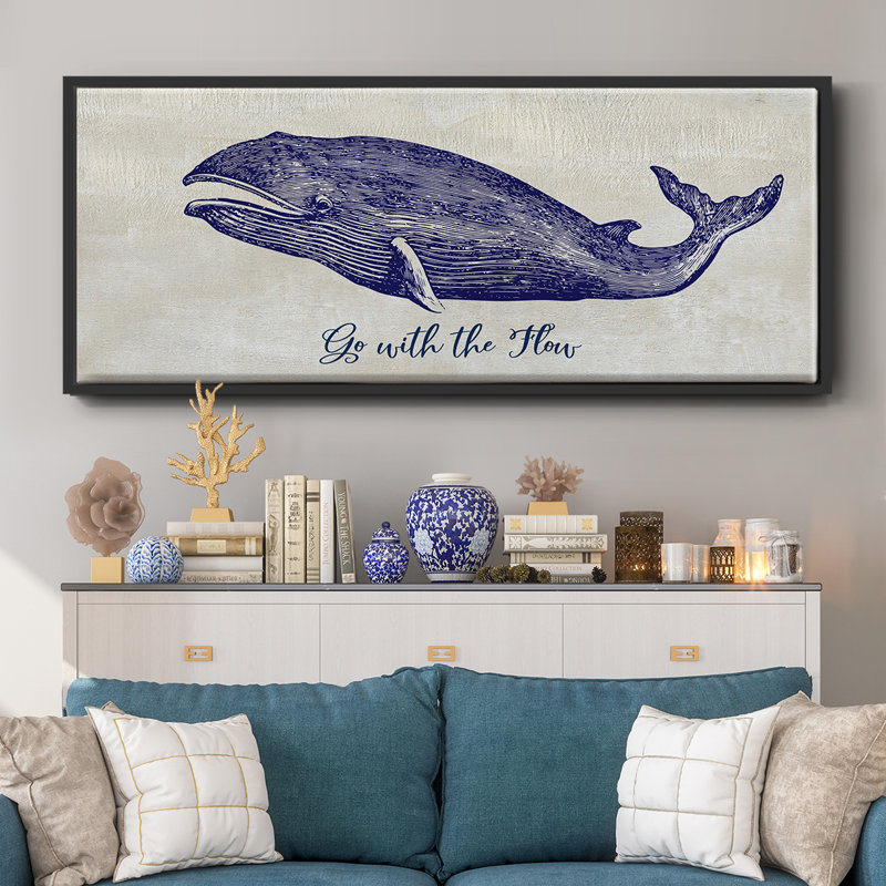 Go With The Flow- Framed Canvas