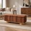 Banc de rangement rembourré moderne avec couvercle relevable pour le salon et l'organisation du salon