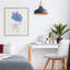 «Blue Bow Bloom», reproduction sous verre encadrée, design par Lucille Price-1254680861-1254680862